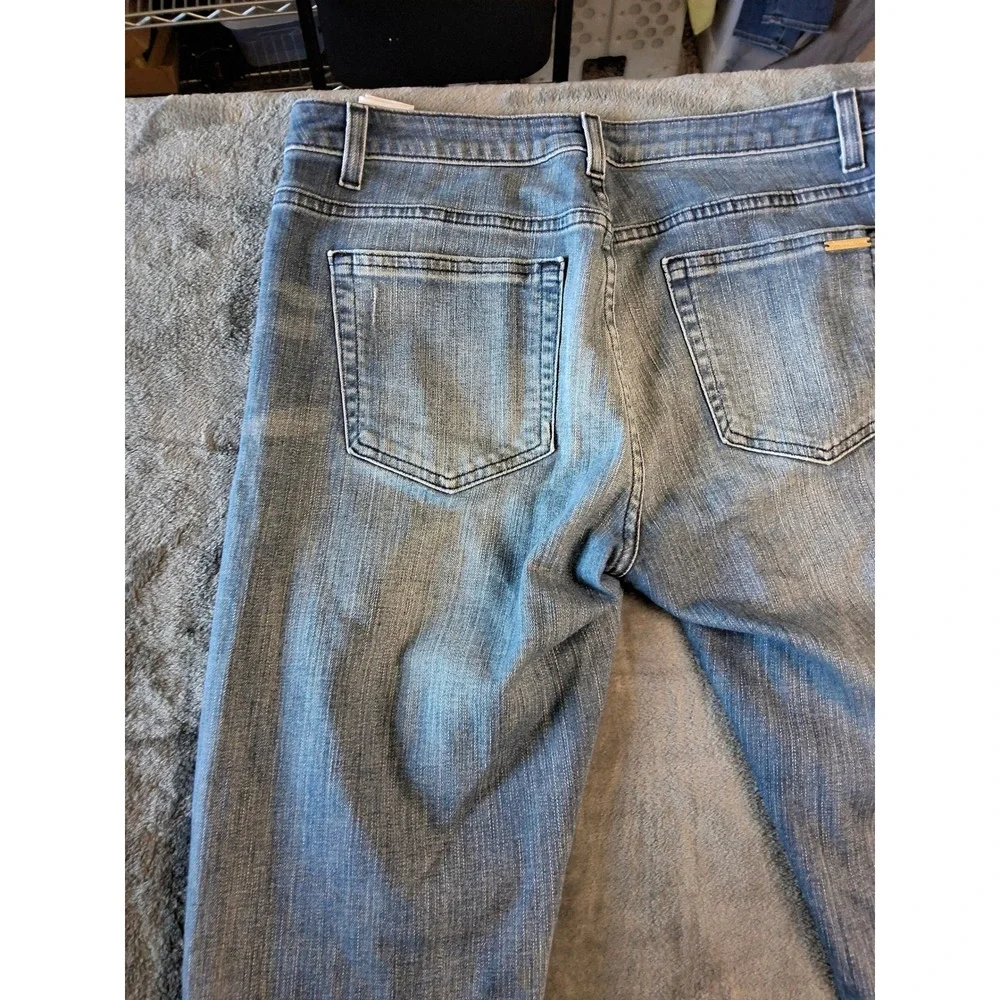 Michael‎ Kors Selma Skinny Jeans Distressed Medium Wash Blue JS69CHC4V6 Size 6